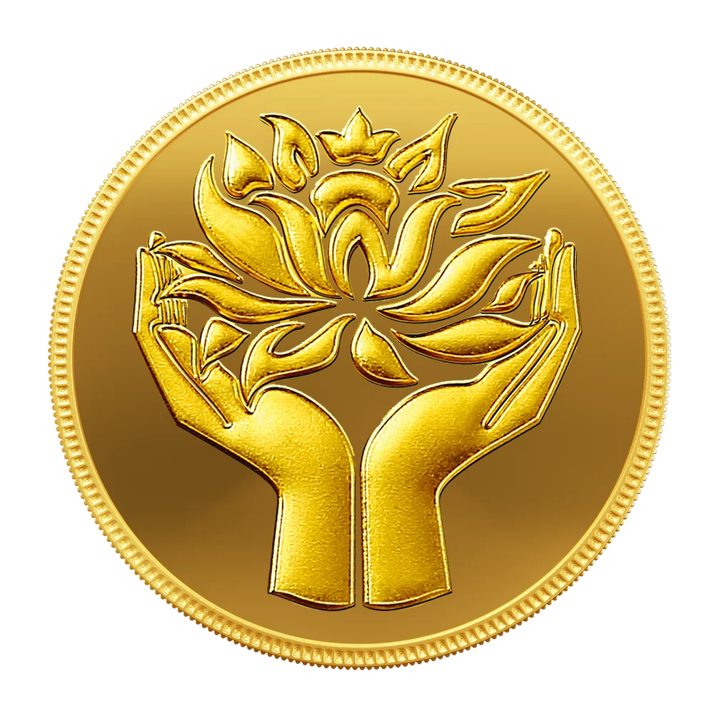 24K Purest 8 gm Lotus Gold Coin